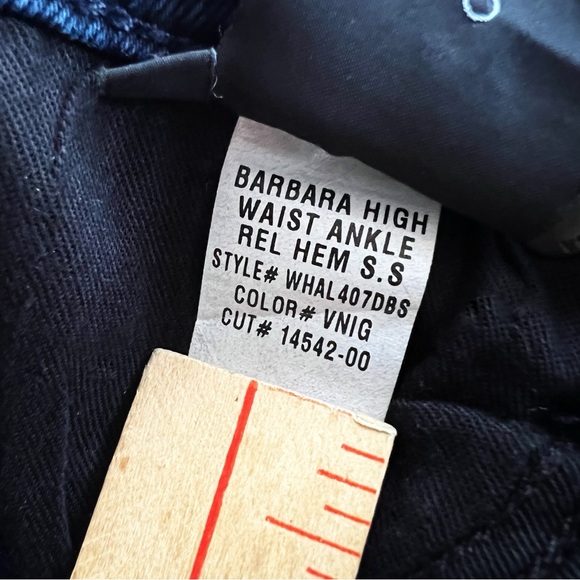 Hudson Barbara👖 High-Rise Skinny Ankle Raw Released Hem Denim Jeans - Picture 11 of 13